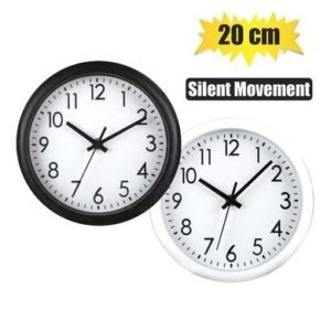 Clock wall pl round 20cm asstd