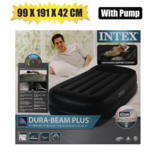 Intex air-bed p/rest w/pump 99x191x42cm