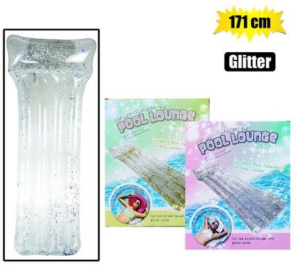 Inflatable lilo glitter 171cm asstd
