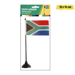 Flag south africa desk 15x10cm with base