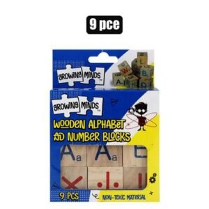 Edu blocks wooden alphabet/number 9pc