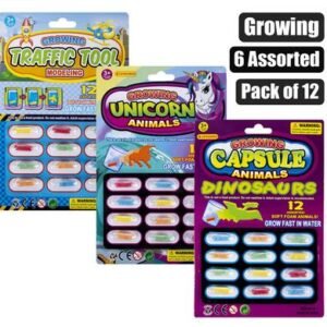 Novelty growing animals in capsules