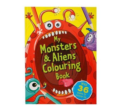 Book colouring monsters & aliens