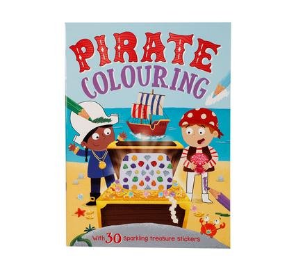 Book colouring pirate crystal sticker