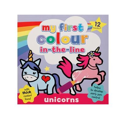 Book colouring in the lines unicorn