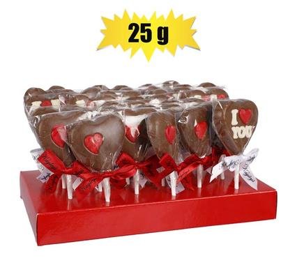 Sweet choc rp valentine lolly 25g (t)
