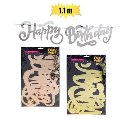 Party banner happy birthday cutout 1.1m