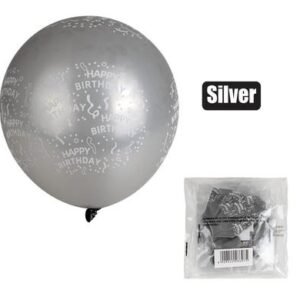 Balloons helium 1pc silver hb print f-01