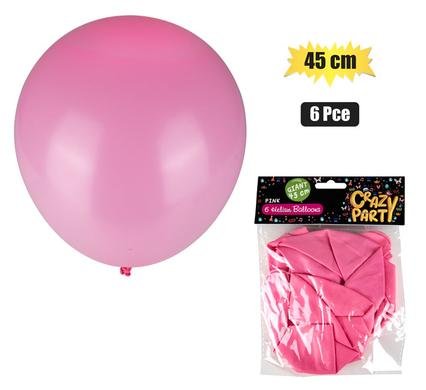 Balloons giant 6pc pink f-02