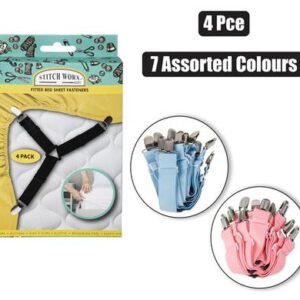 Fitted sheet fasteners 4pce assorted