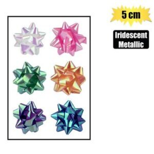 Gift-bow iridescent metallic 5cm