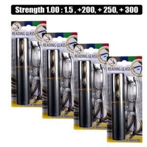 Reading glass sq frame w/case blister