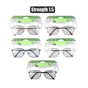 Reading glass metal asstd strength:1.5