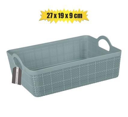 Basket pl mesh design 27x19x9cm