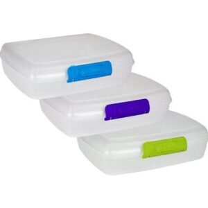 Lunch box w/clip 19x14x4cm