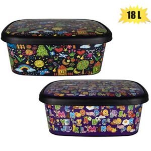 Storage box decorated flat 18l