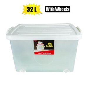 Storage box glider 32l 50x37x25cm wheels