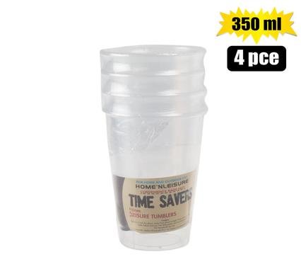 Tumblers pl 4pc 350ml polyprop