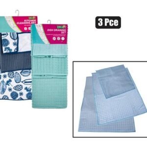 Dish draining mat microfibre 3pc set