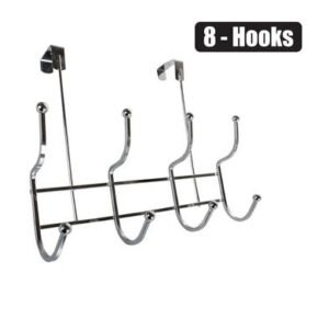 Hook hanger chrome 8-hook over door