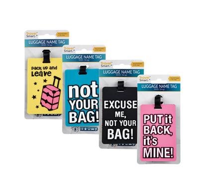 Travel luggage tag asstd designs