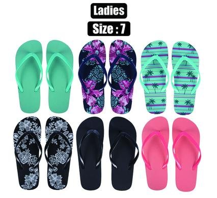 Flip flops ladies asstd size 7