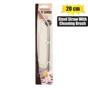 Straw stainless steel 20cm with brush