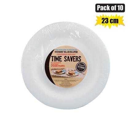 Picnic plates foam 23cm 10pce