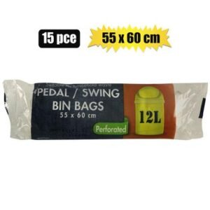Refuse bag pedal/swing 15pc 55x60cm 12l