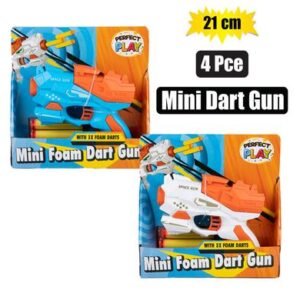Gun foam dart mini shoot 12cm asstd 4pc
