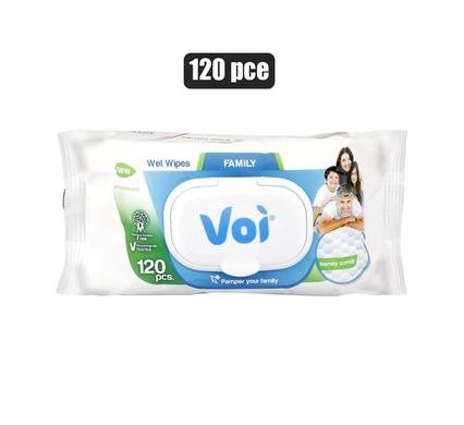 Voi wet-wipes 120pc 16x19cm family