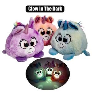 Plush ball glow in dark unicorn pig 16cm