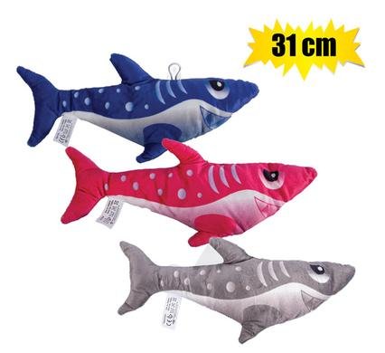 Plush sealife shark asstd benjamin 31cm