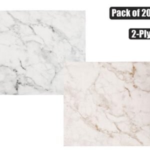 Serviettes 2ply 33cm 20pc marble