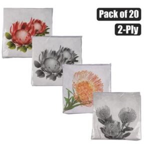 Serviettes 2ply 33cm 20pc protea/pincush