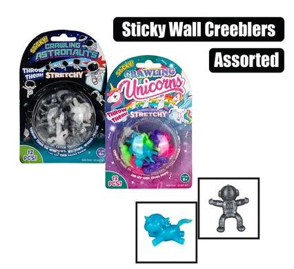 Novelty sticky wall creeblers asstd